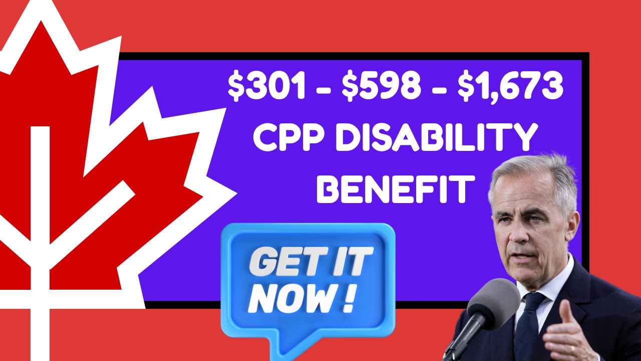 $301 - $598 - $1,673 CPP Disability Benefit June 2025: Payment Date, Eligibility