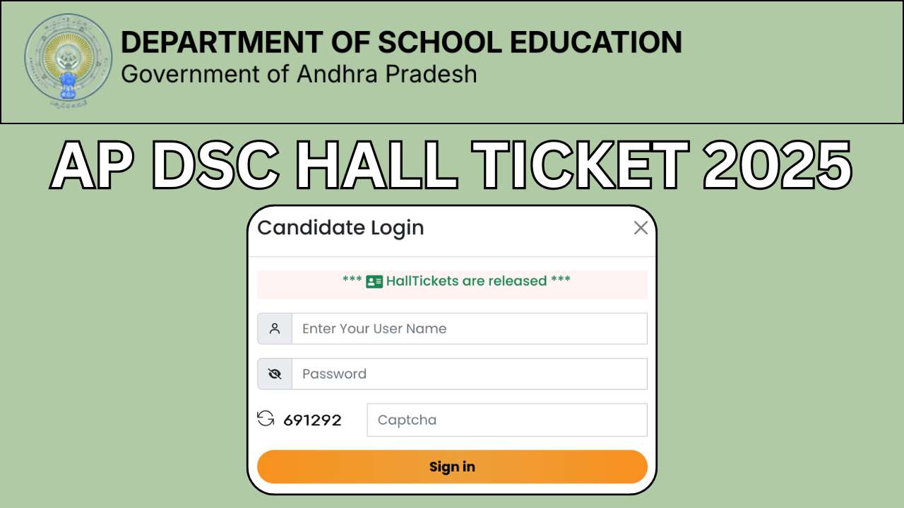 AP DSC Hall Ticket 2025