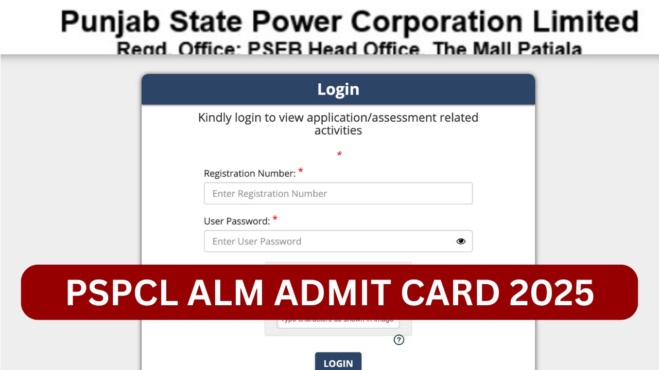 PSPCL ALM Admit Card 2025, Exam Date