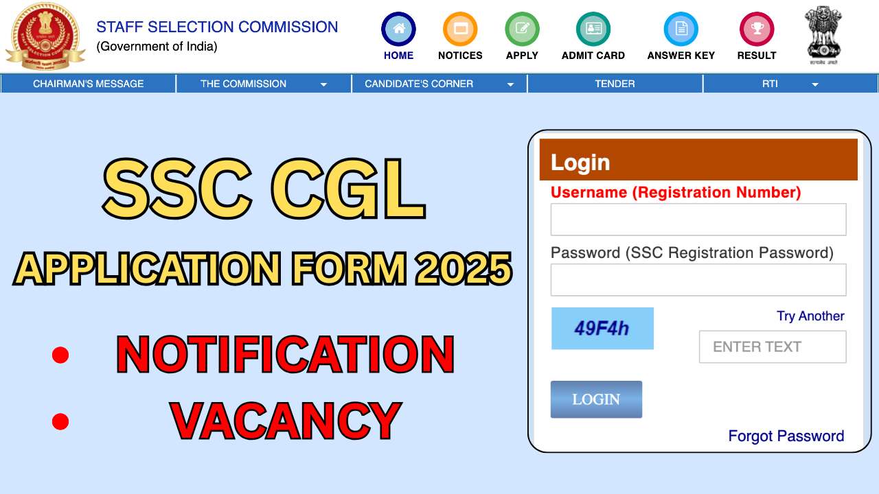 SSC CGL Application Form 2025